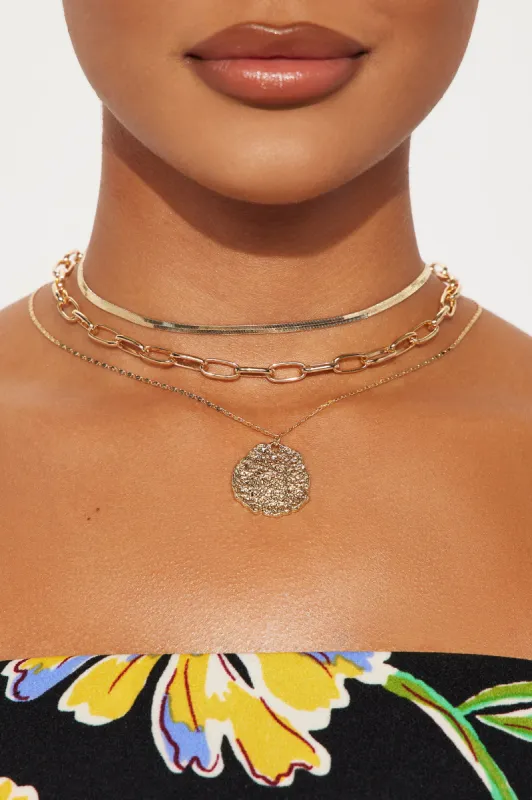 Layers Of Trust Necklace - Gold sold by Fashion Nova