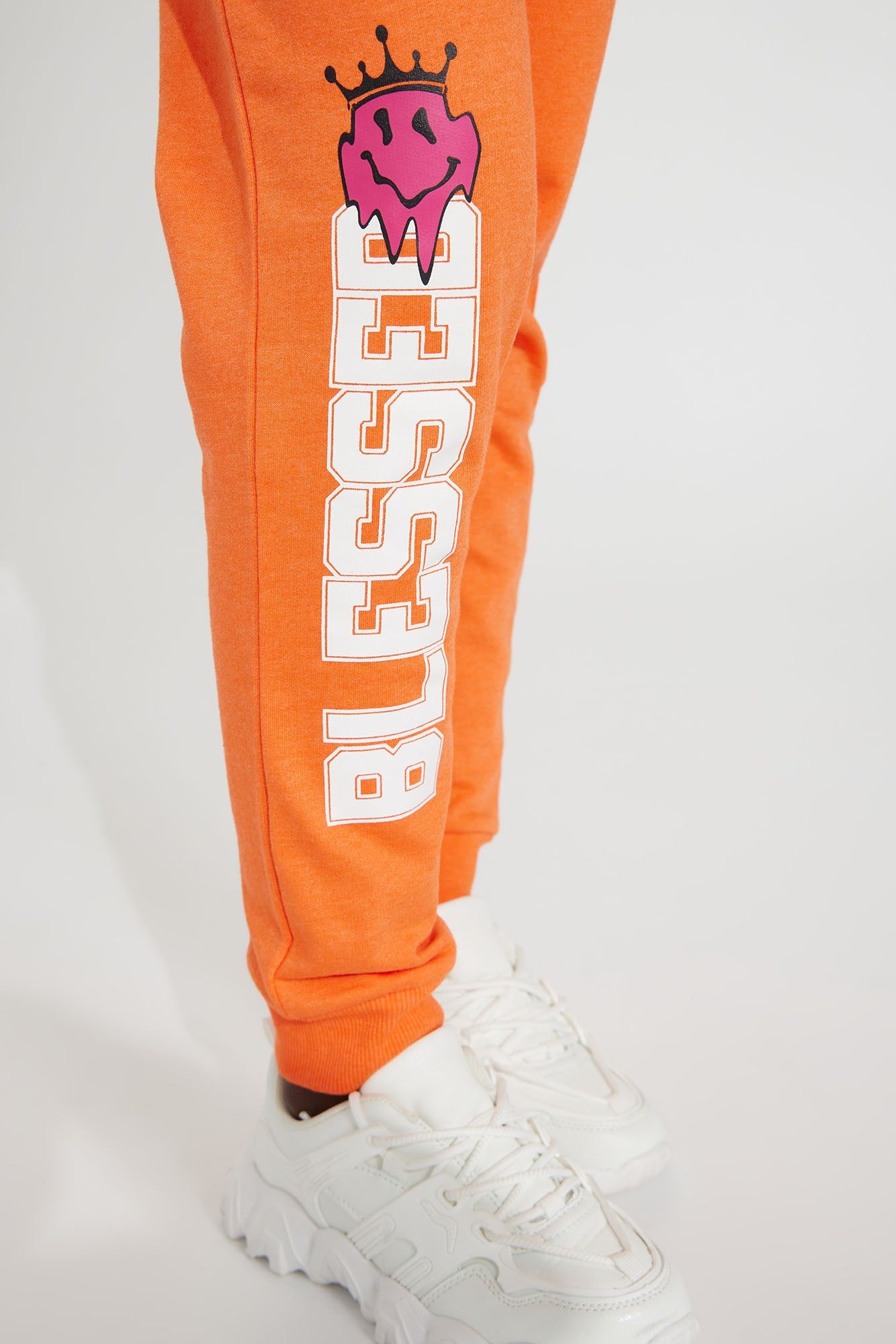 Mini Blessed Fleece Jogger Set - Orange sold by Fashion Nova product image thumbnail 4