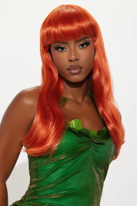Classic Babe Bangs Costume Wig - Red sold by Fashion Nova