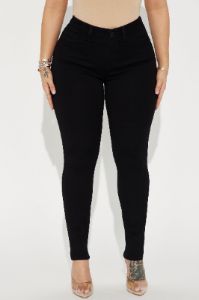 Simply Sexy Stretch Skinny Jeans - Black sold by Fashion Nova