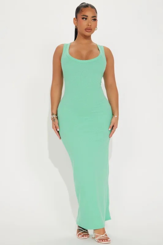 Leandra RIbbed Maxi Dress - Mint sold by Fashion Nova