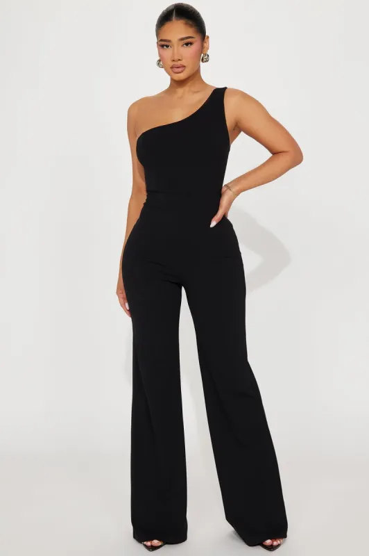 Stay Away Jumpsuit - Black sold by Fashion Nova
