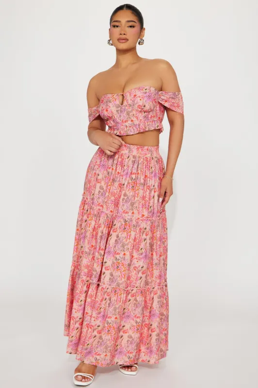 Alexis Skirt Set - Pink/combo sold by Fashion Nova