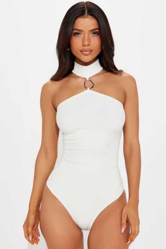 Azalea Ribbed Bodysuit - Ivory sold by Fashion Nova