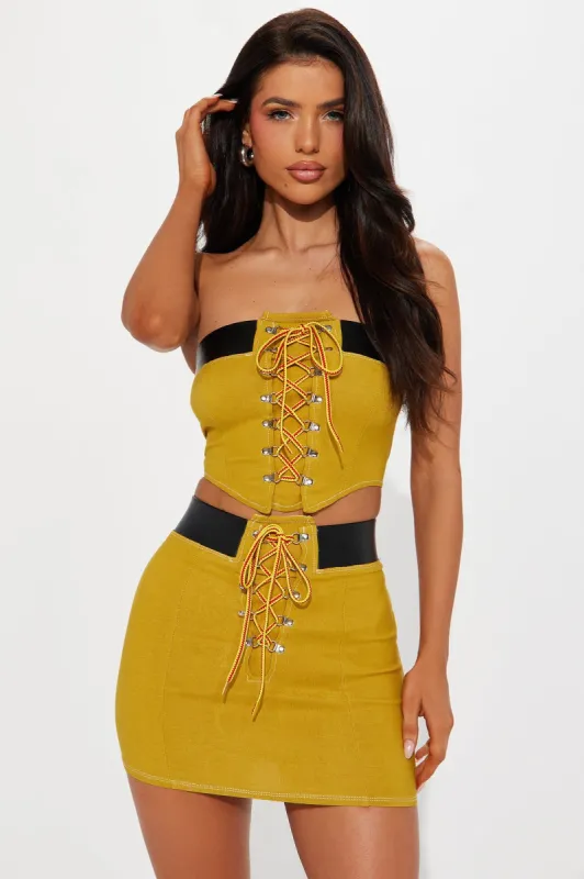 Timber Skirt Set - Mustard sold by Fashion Nova