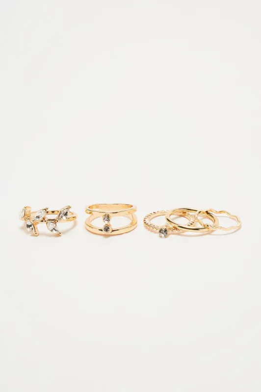 Sweet Essence Ring Set - Gold sold by Fashion Nova