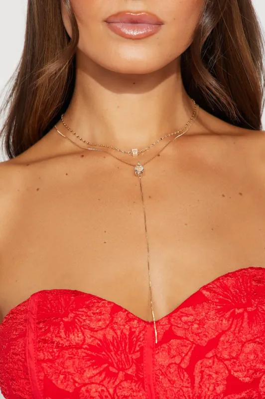 Be Clear With Me Layered Necklace - Gold sold by Fashion Nova