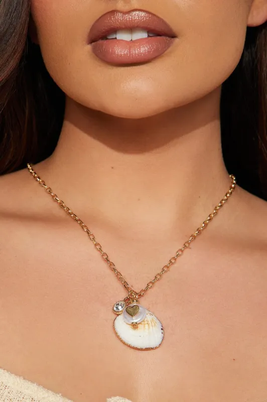 Seek To Sea More Necklace - Gold sold by Fashion Nova