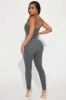 A Power Move Jumpsuit - Grey sold by Fashion Nova