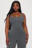 A Power Move Jumpsuit - Grey sold by Fashion Nova