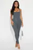 A Power Move Jumpsuit - Grey sold by Fashion Nova