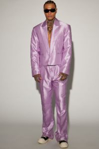 Money Routine Cropped Suit Jacket - Lavender sold by Fashion Nova