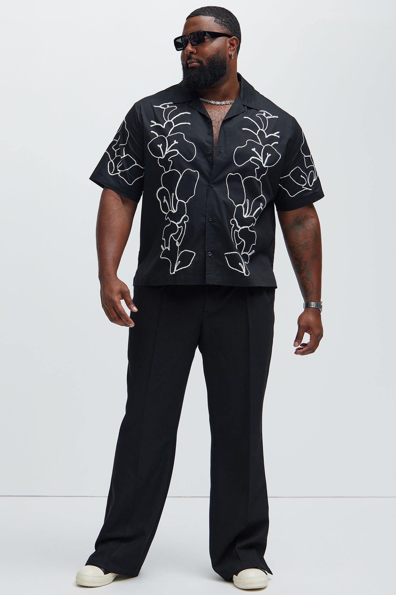 Faunce Embroidery Shirt - Black sold by Fashion Nova product image thumbnail 5