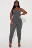 A Power Move Jumpsuit - Grey sold by Fashion Nova