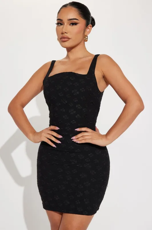 Clover Mini Dress - Black sold by Fashion Nova
