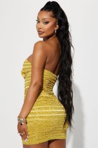 Feelin' It Textured Mini Dress - Chartreuse sold by Fashion Nova