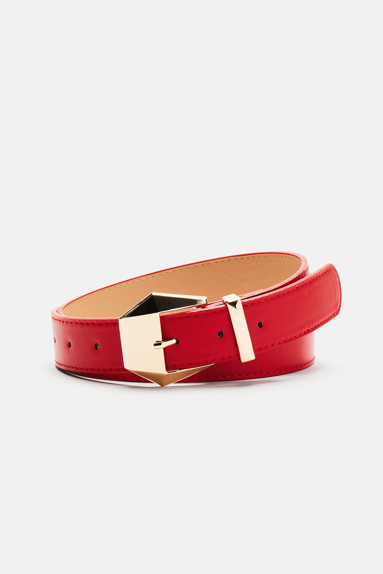 Casual And Confident Belt - Red sold by Fashion Nova