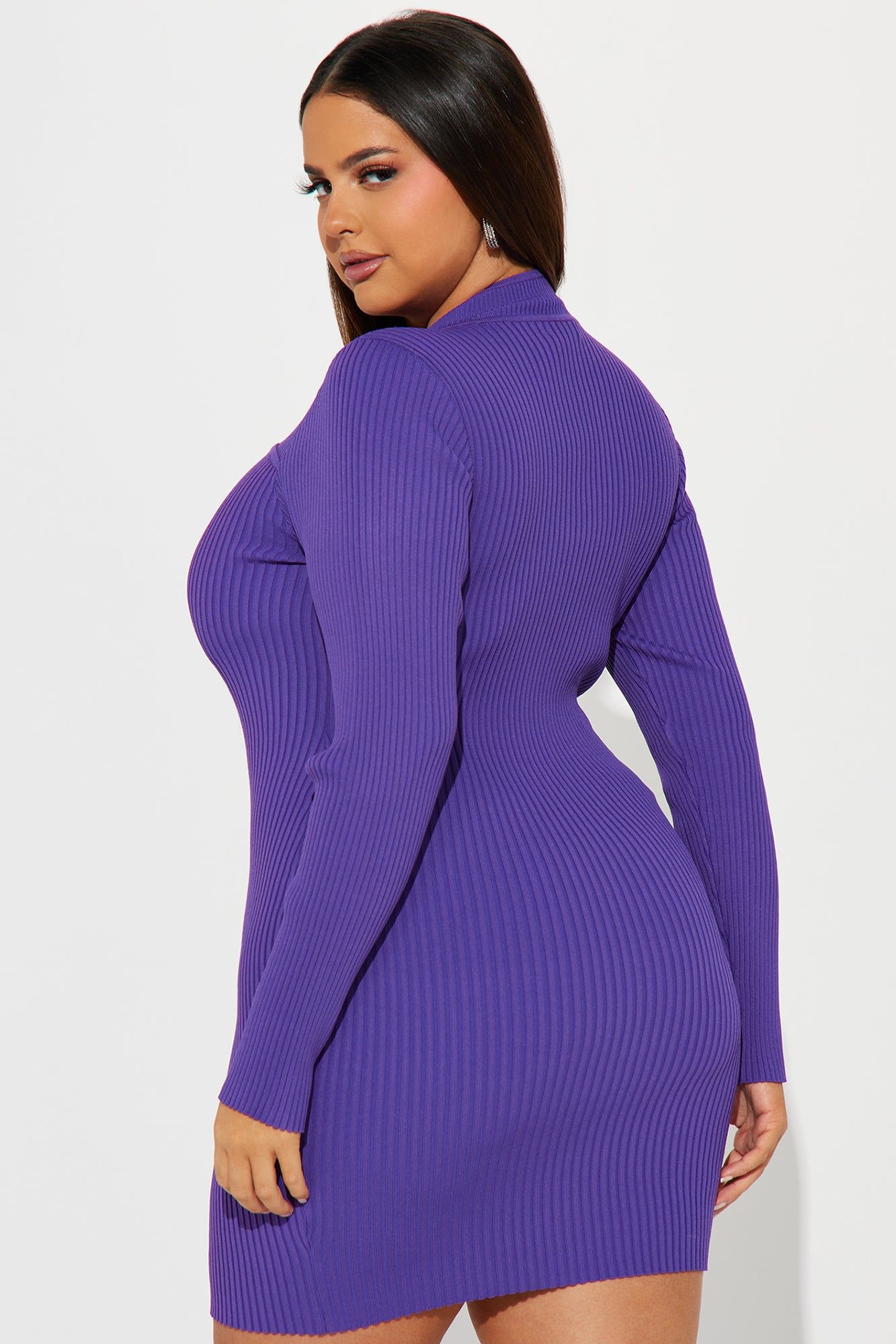 Tessa Sweater Mini Dress - Purple sold by Fashion Nova product image thumbnail 4