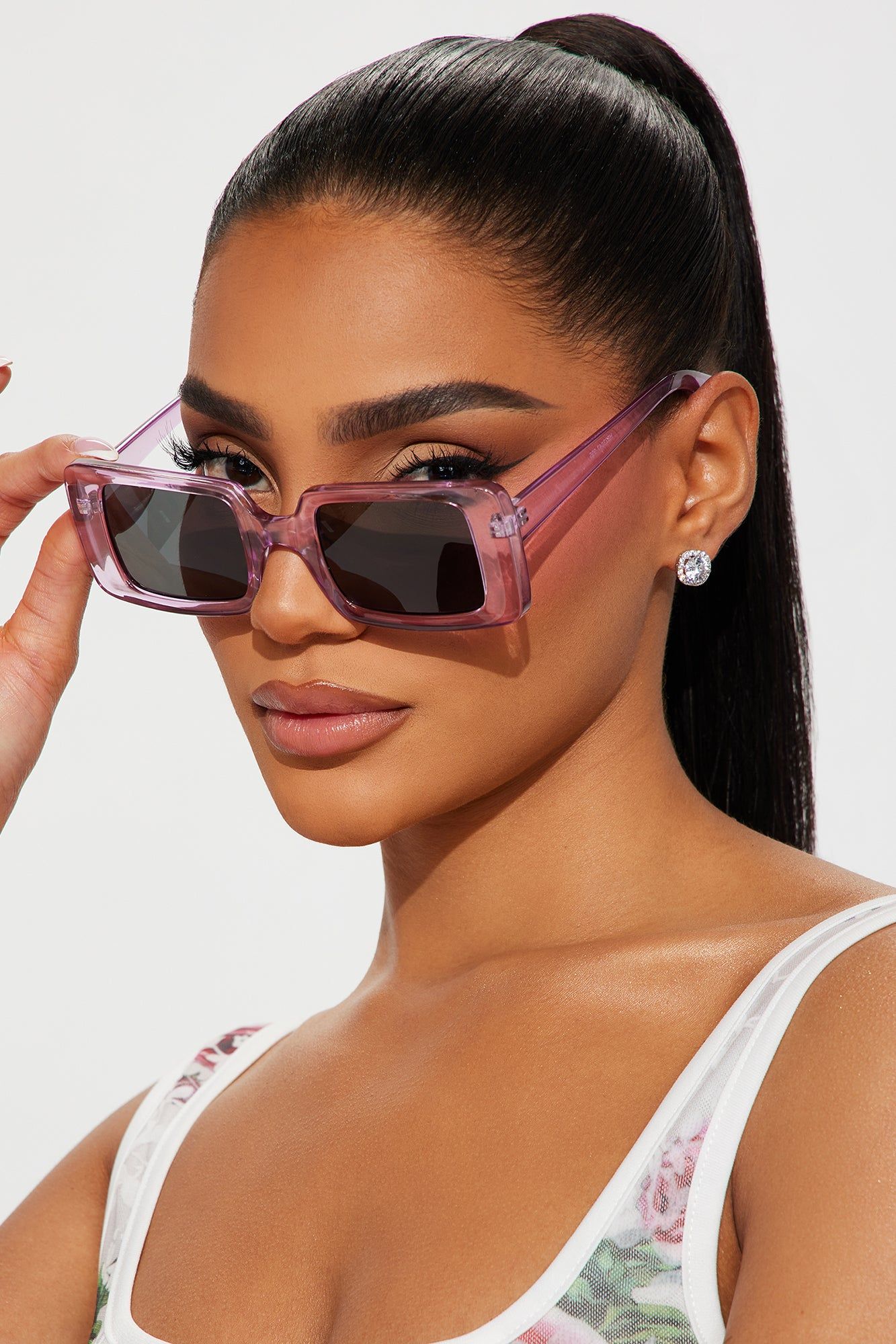 Poolside Chilling Sunglasses - Lavender sold by Fashion Nova