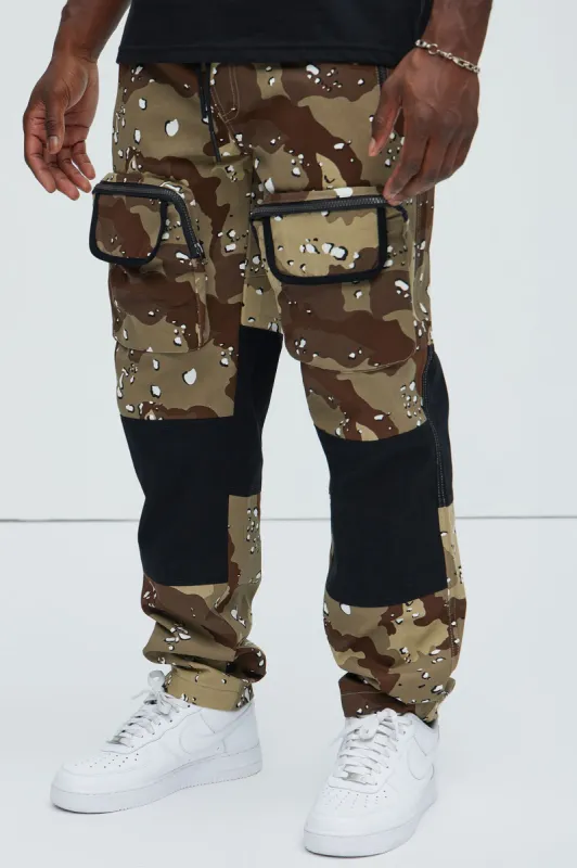 Take No Loss Cargo Camo Pants - Camouflage sold by Fashion Nova