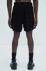 Frayed Jacquard Linen Shorts - Black sold by Fashion Nova