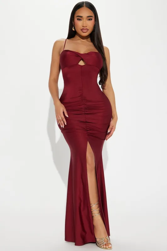 Looking For You Gown - Wine sold by Fashion Nova