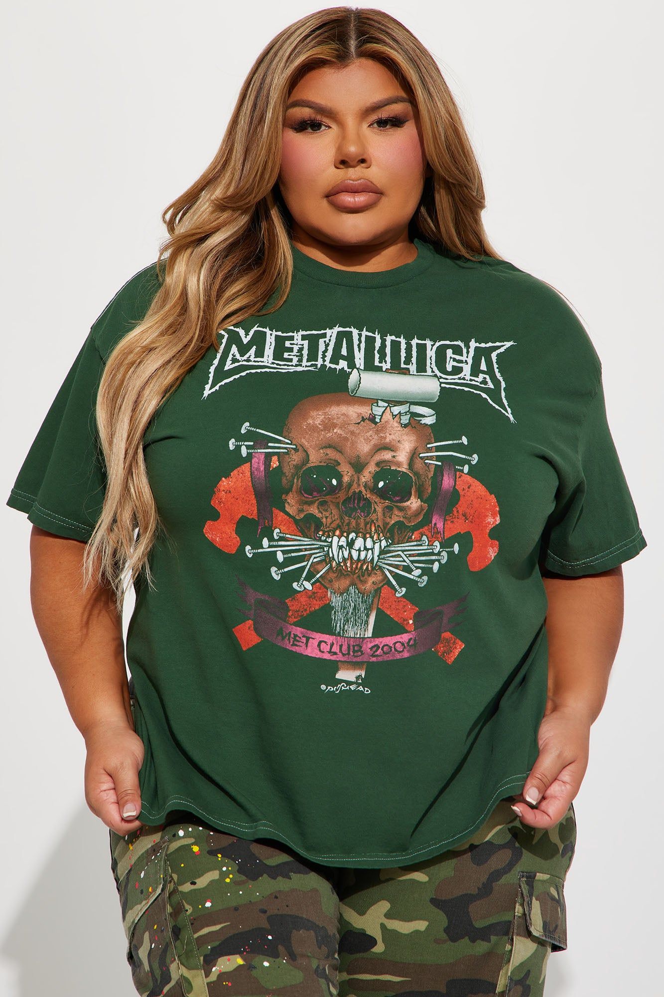 Metallica Met Club Graphic Tee - Green/combo sold by Fashion Nova product image thumbnail 4