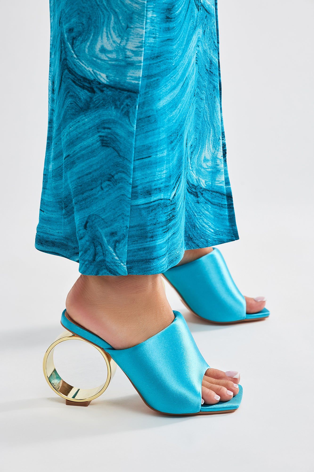 Feelin' Popular Heeled Sandals - Turquoise sold by Fashion Nova product image thumbnail 3