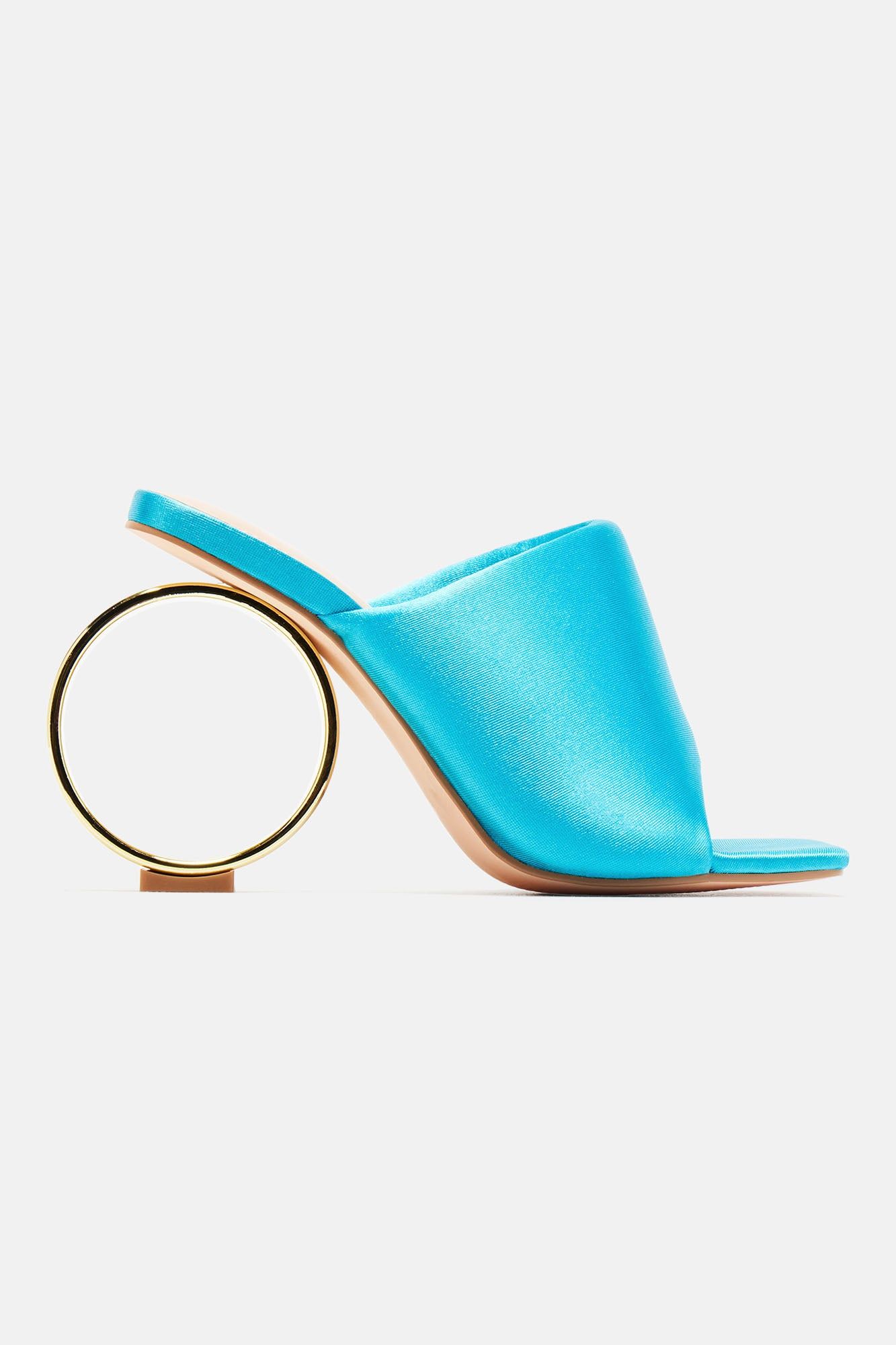 Feelin' Popular Heeled Sandals - Turquoise sold by Fashion Nova product image thumbnail 4