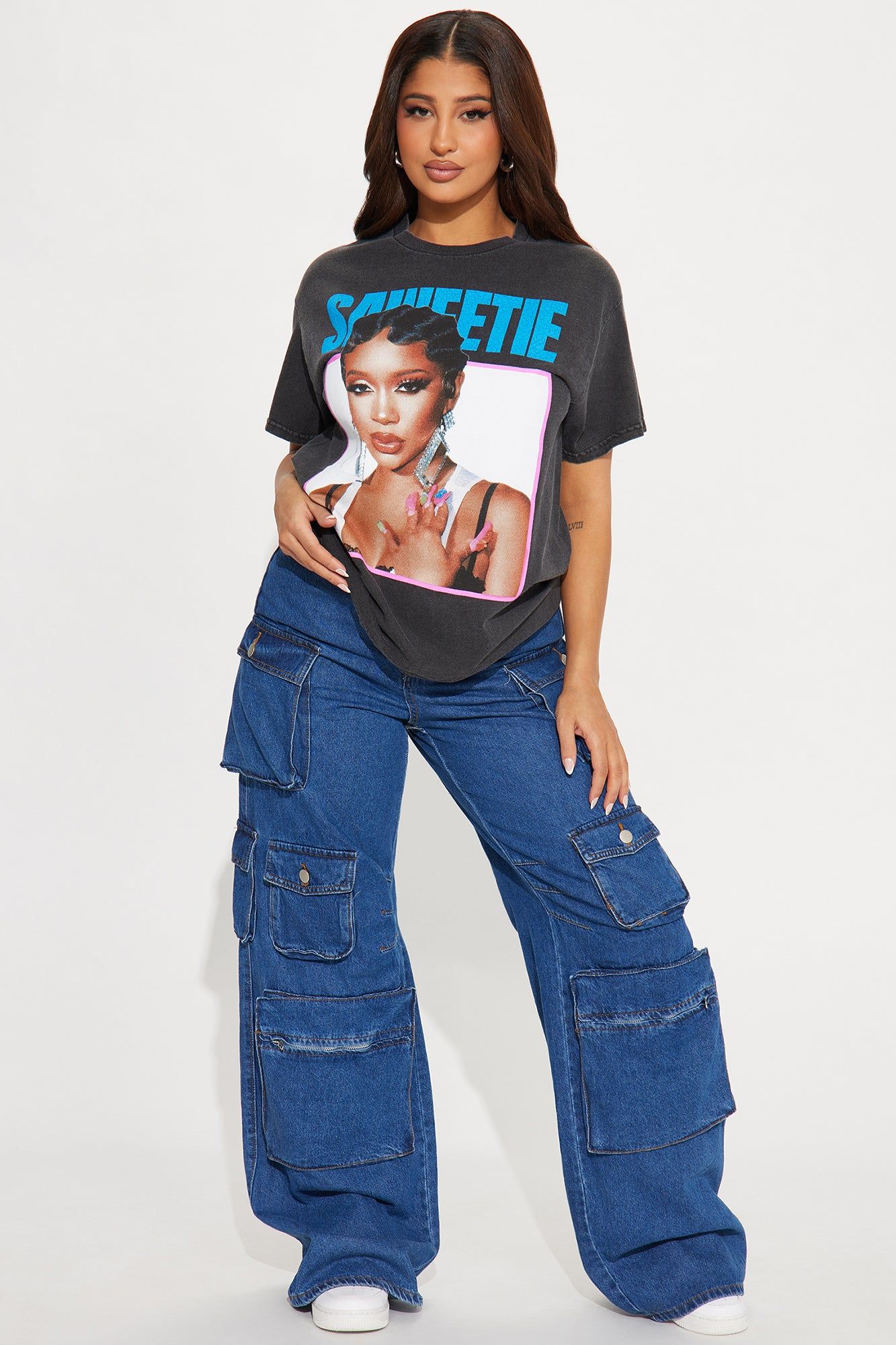 That's My Type Saweetie Graphic Tee - Black Wash sold by Fashion Nova product image thumbnail 2