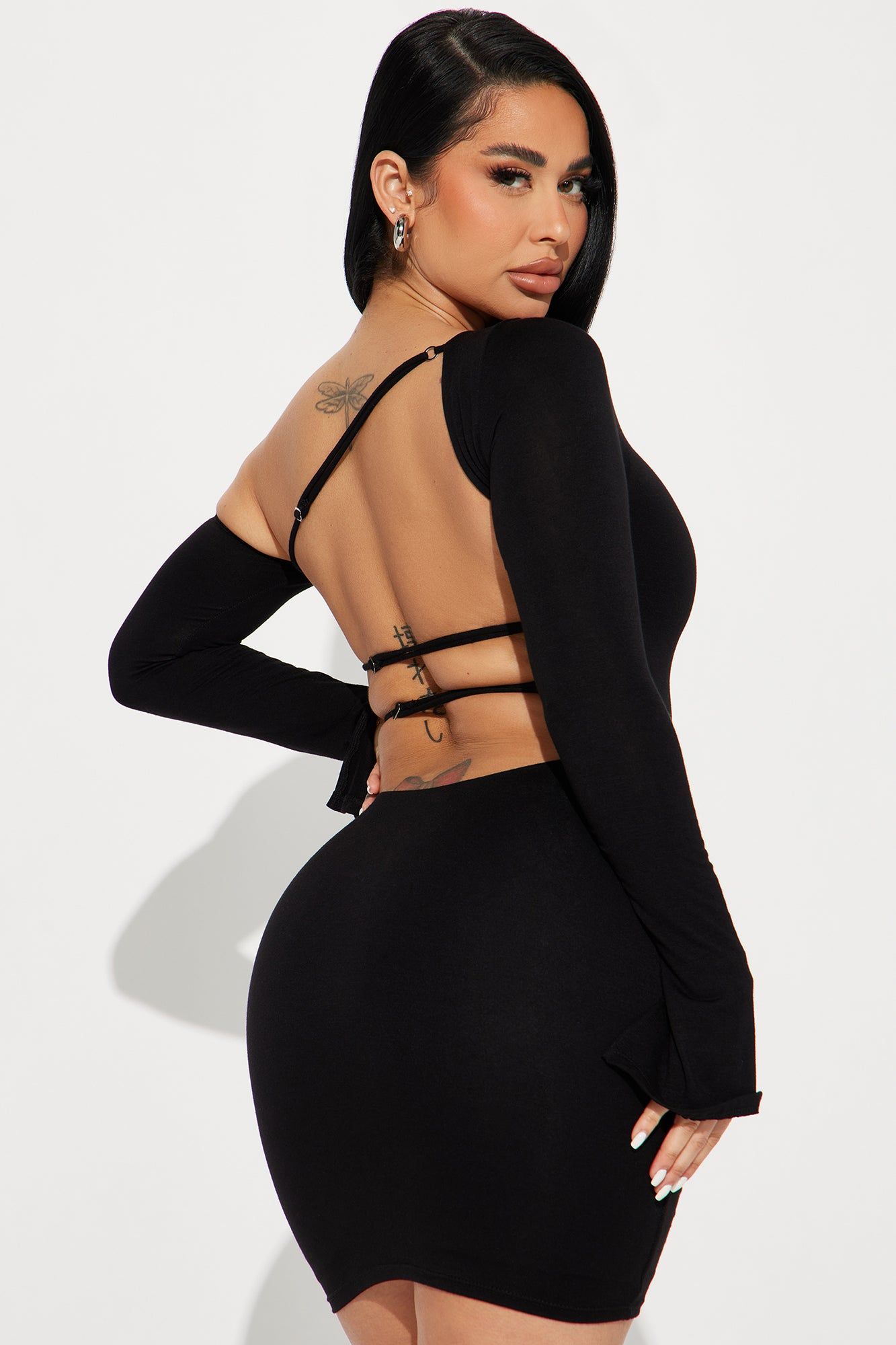 Kiana Smooth Double Lined Mini Dress - Black sold by Fashion Nova product image thumbnail 3