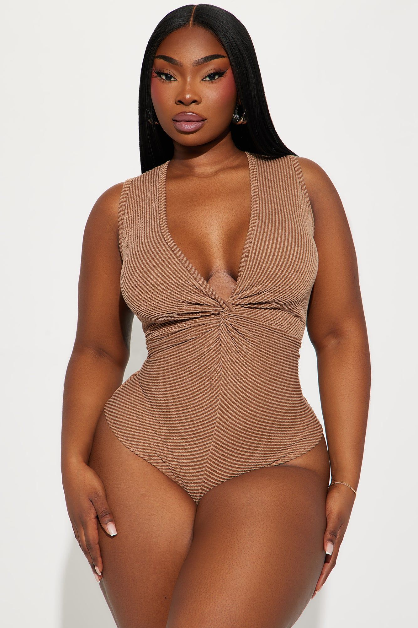 Sydney Ribbed Bodysuit - Brown sold by Fashion Nova product image thumbnail 5