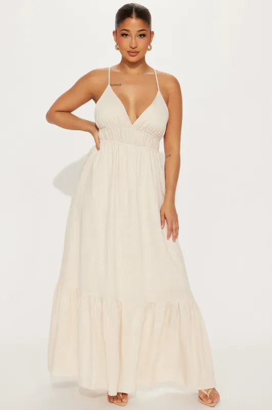 Tulum Dreams Maxi Dress - Beige sold by Fashion Nova