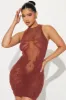 Sanvi Seamless Micro Mini Dress - Brown sold by Fashion Nova