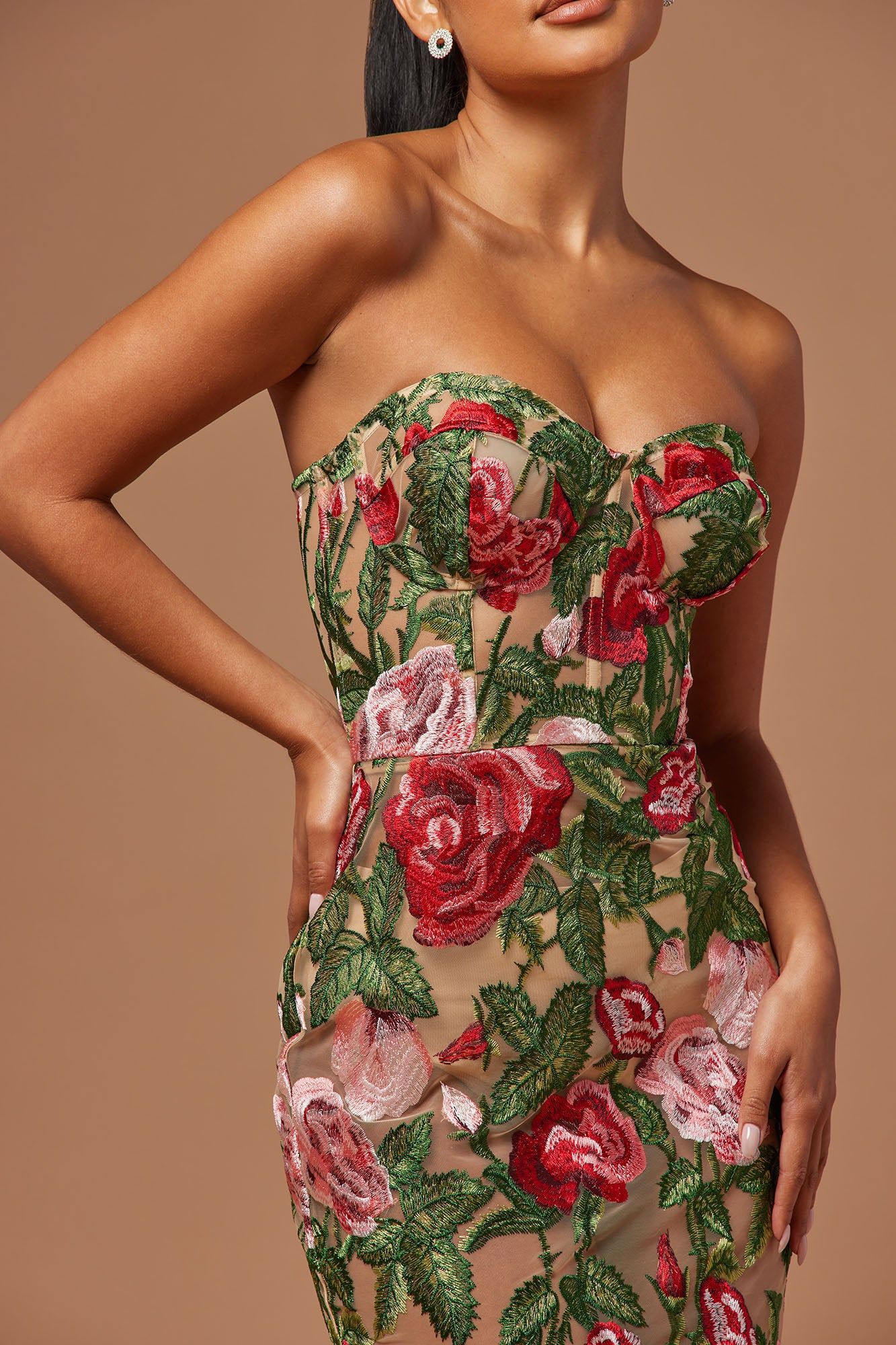 Emaline Embroidered Midi Dress - Pink/combo sold by Fashion Nova product image thumbnail 2