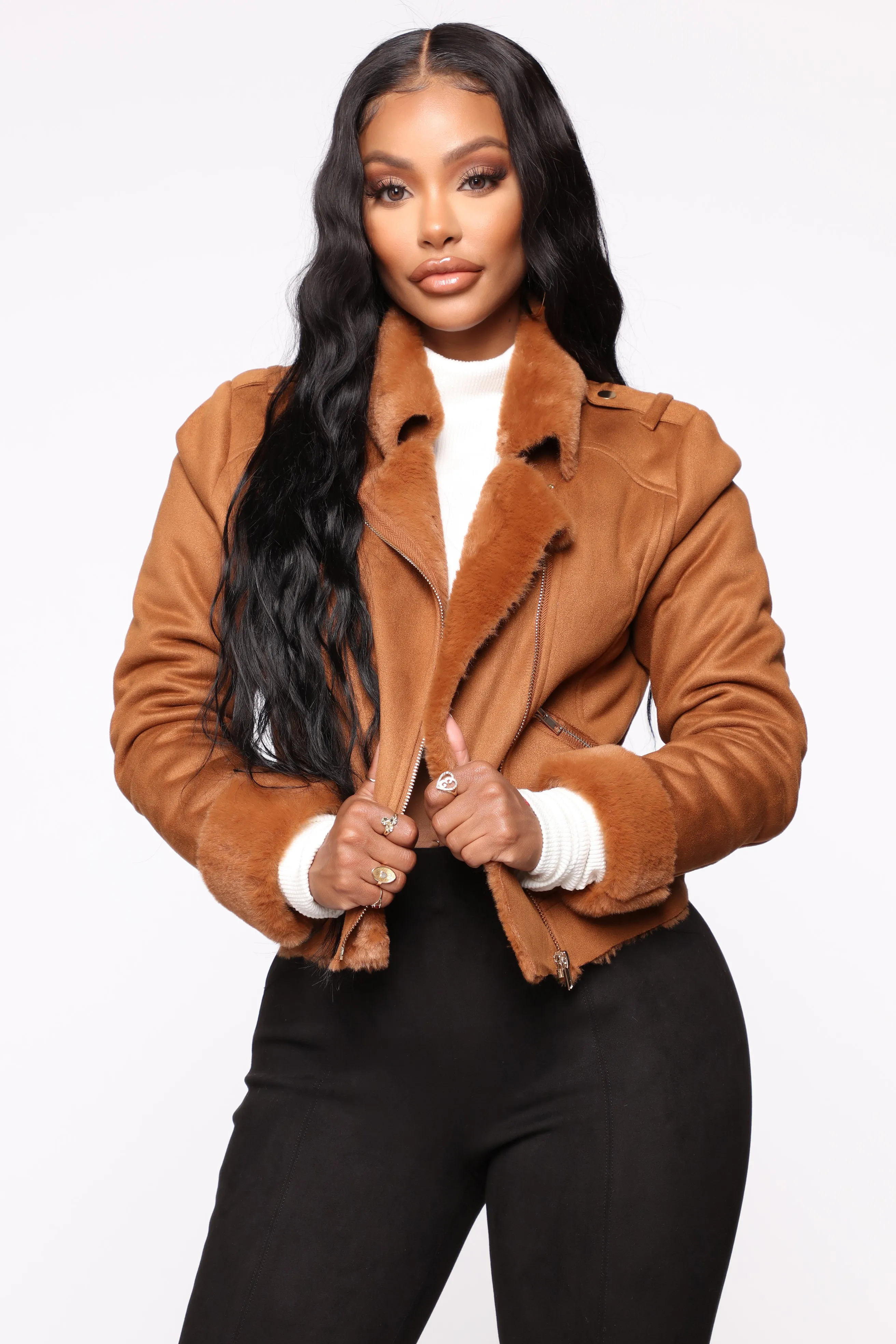 Ready To Go Moto Jacket - Camel sold by Fashion Nova