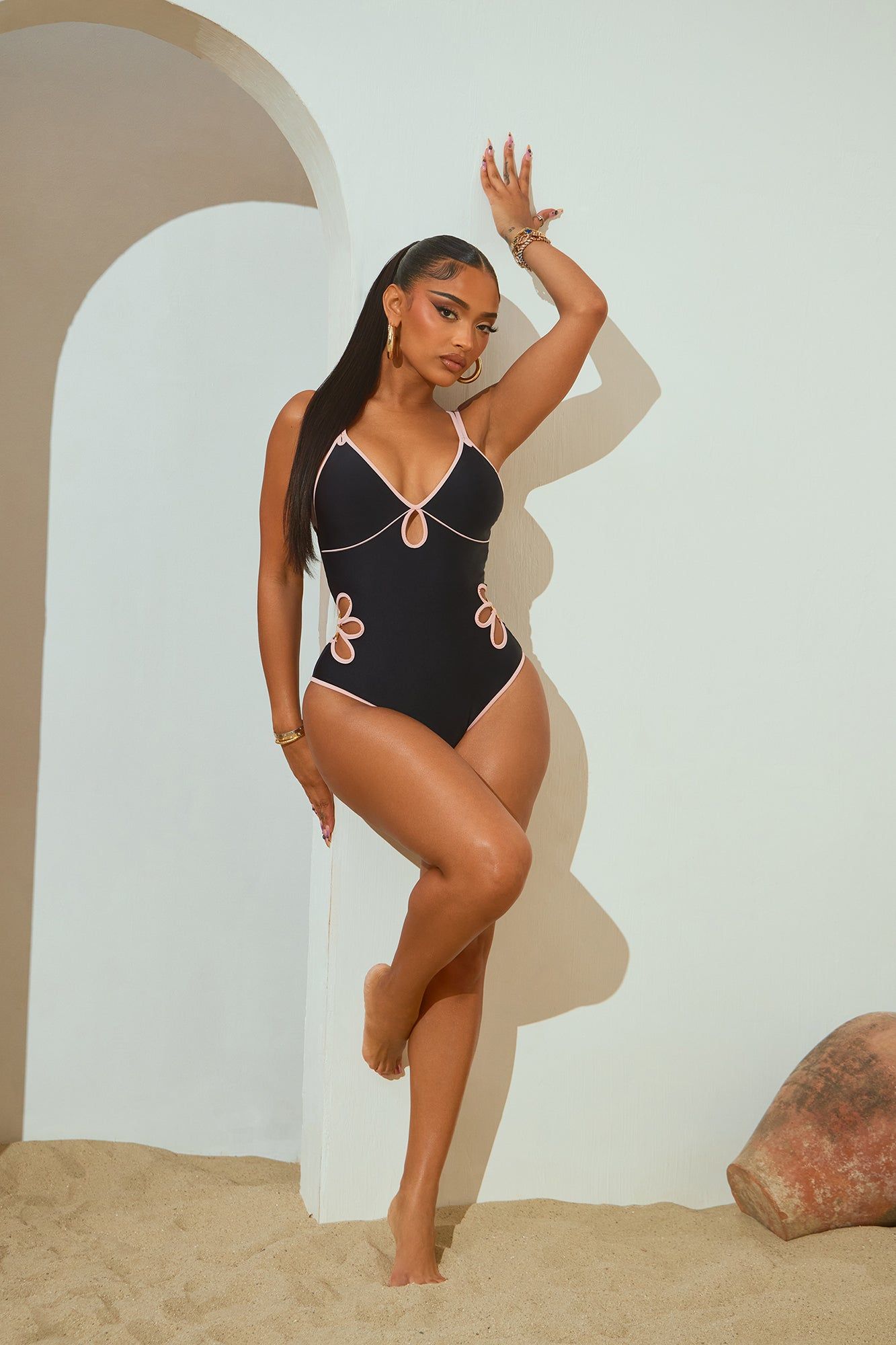 Livia 1 Piece Swimsuit - Black/combo sold by Fashion Nova product image thumbnail 2