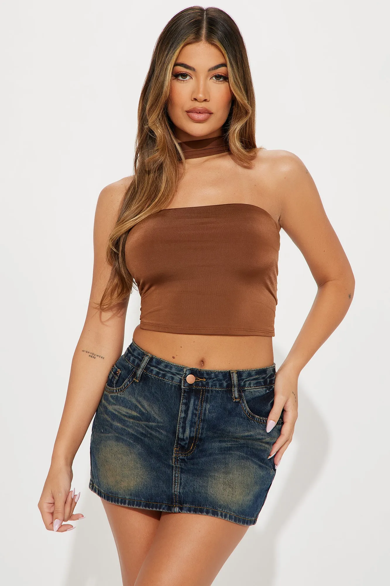 Most Popular Tube Top - Brown sold by Fashion Nova