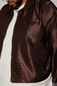 U Get Me Satin Cropped Jacket - Dark Brown sold by Fashion Nova