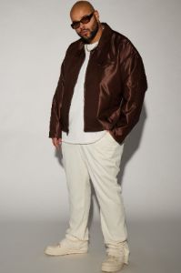 U Get Me Satin Cropped Jacket - Dark Brown sold by Fashion Nova