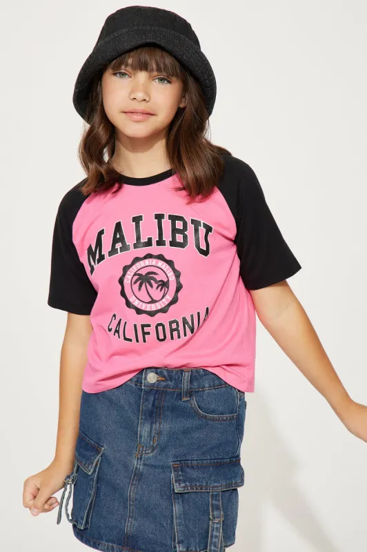 Mini Malibu Short Sleeve Tee - Pink/combo sold by Fashion Nova