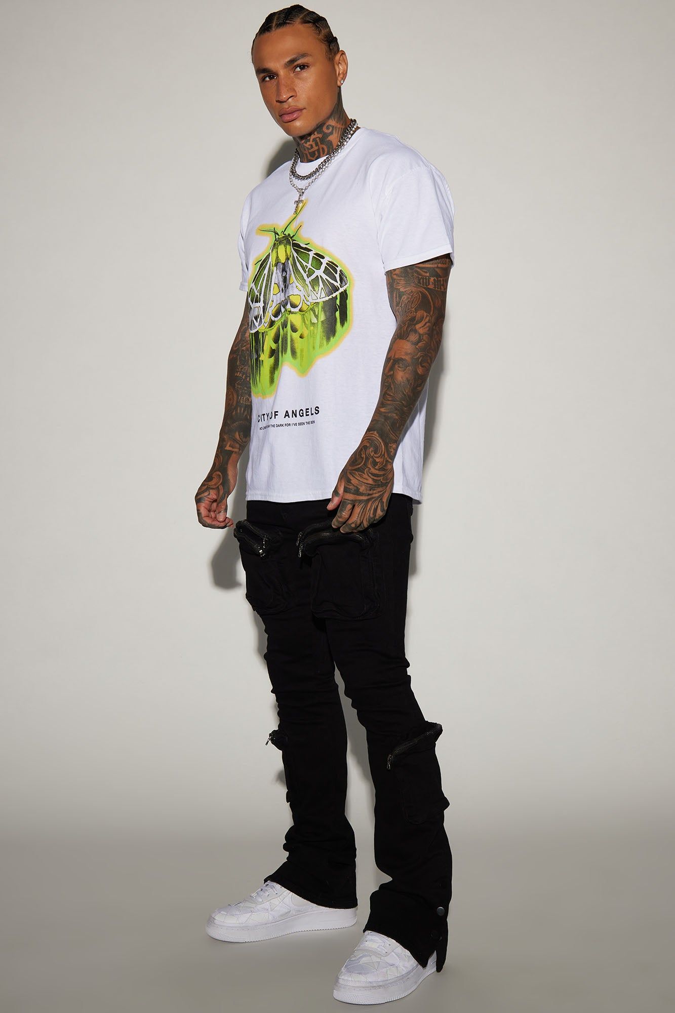 Round Up Stacked Skinny Flare Jeans - Black sold by Fashion Nova product image thumbnail 2