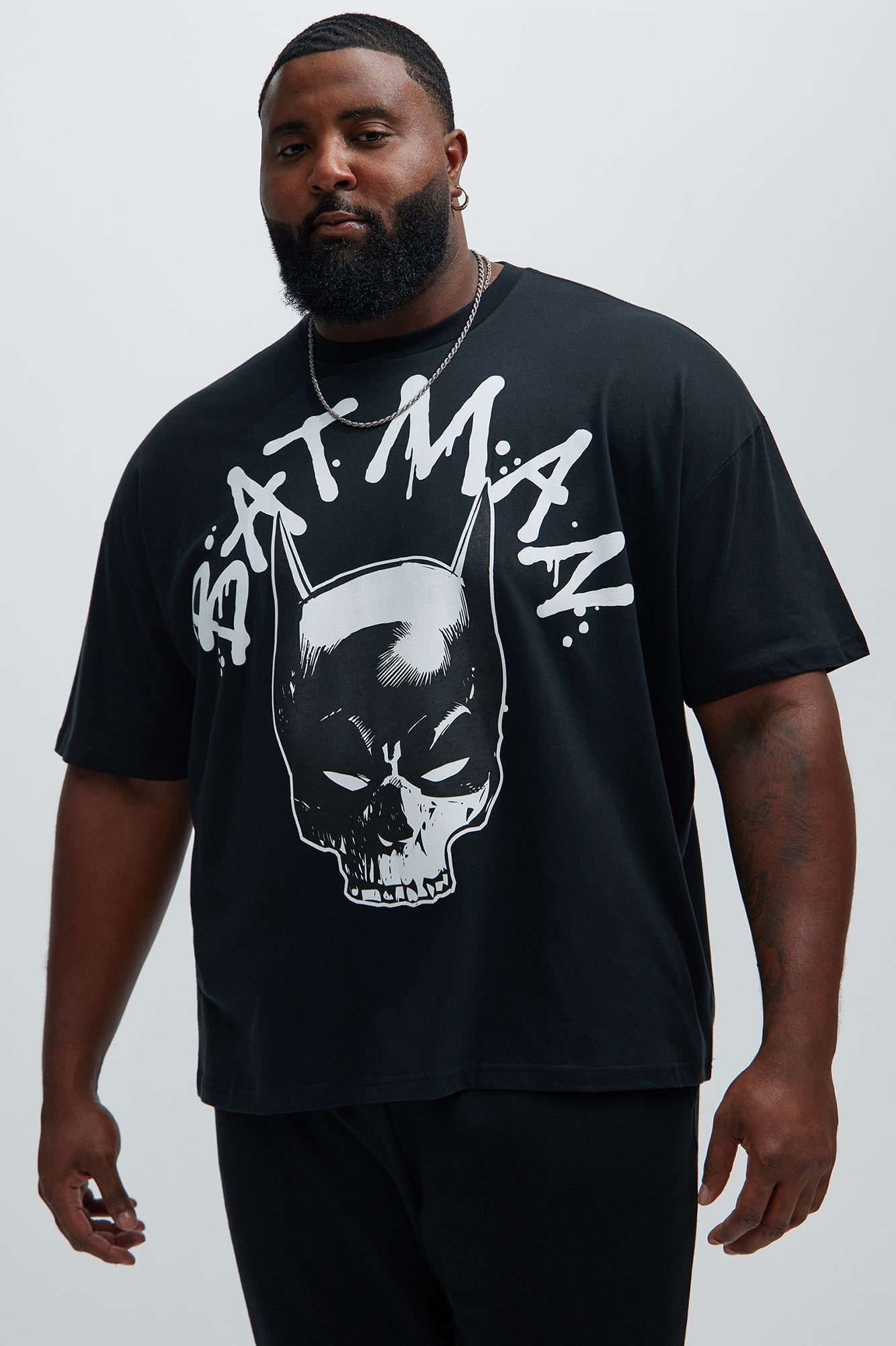 Batman Skull Oversize Short Sleeve Tee - Black sold by Fashion Nova product image thumbnail 4