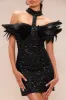 Tinsley Sequin Mini Dress - Black sold by Fashion Nova