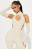 Nia Snatched Jumpsuit - Cream sold by Fashion Nova