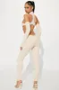 Nia Snatched Jumpsuit - Cream sold by Fashion Nova