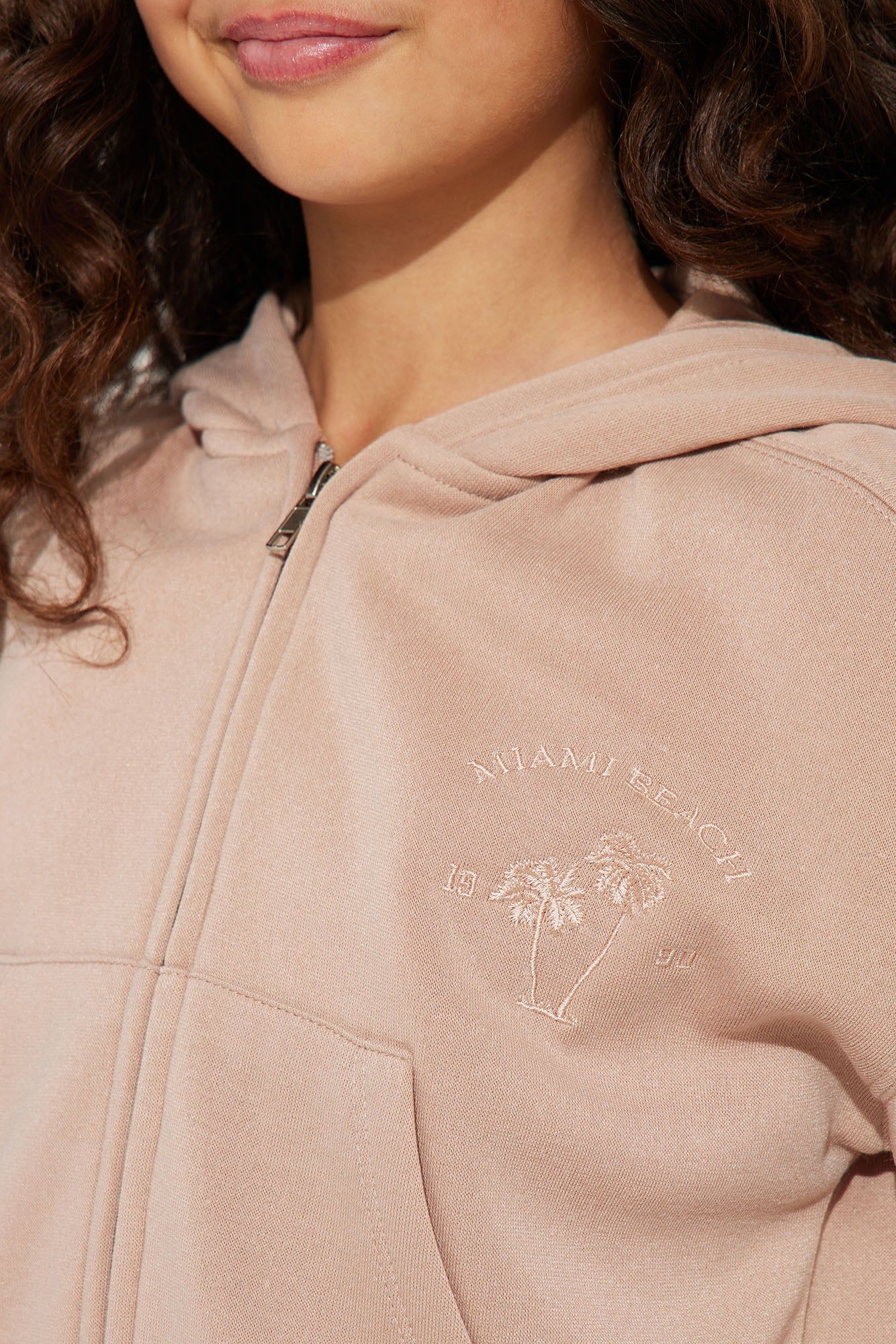 Mini My Favorite Hoodie Short Set- Taupe - Taupe sold by Fashion Nova product image thumbnail 3