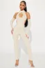Nia Snatched Jumpsuit - Cream sold by Fashion Nova