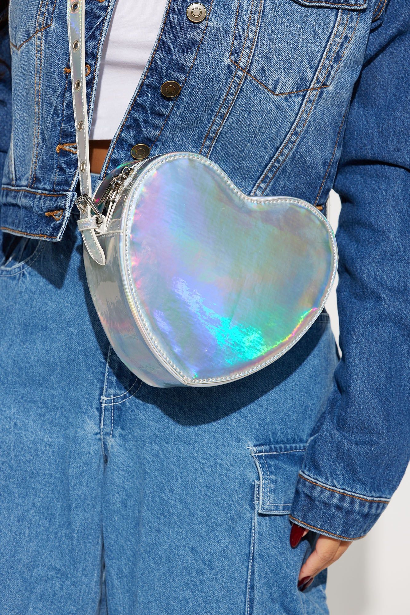 Kiss Kiss Handbag - Silver sold by Fashion Nova