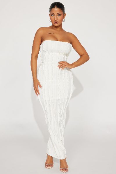 Erica Textured Maxi Dress - Cream sold by Fashion Nova